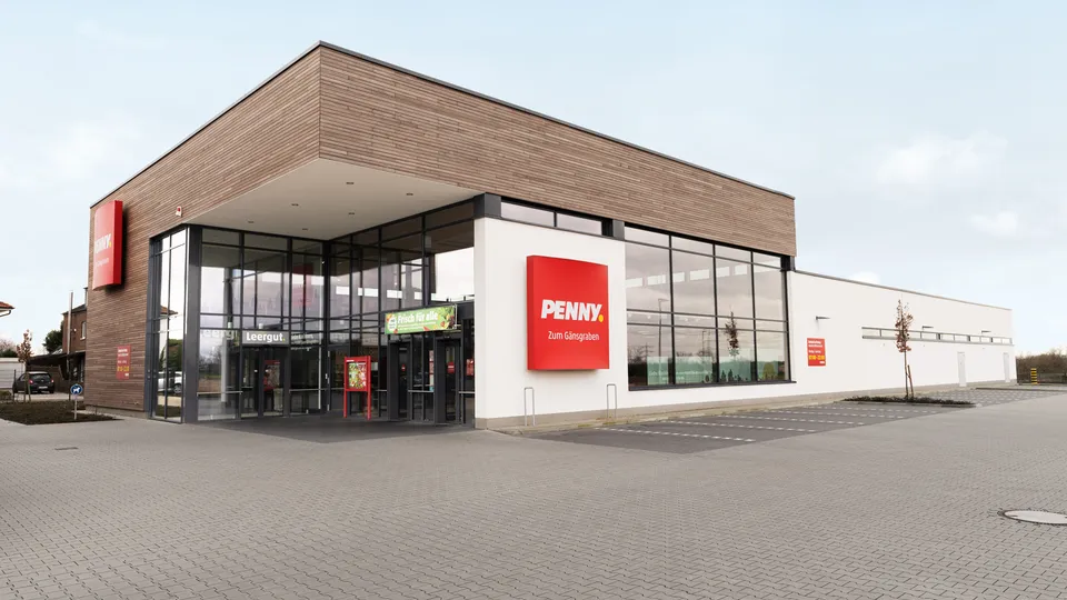 Der Eingang eines Penny Markt